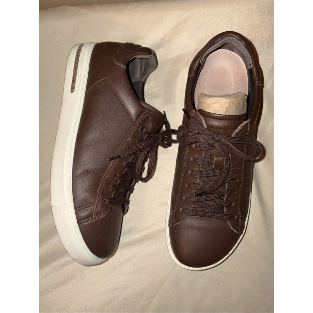 BIRKENSTOCK 41 Bend Low Leather Sneaker Shoes Men 8 Women 10 Brown Open Ftprint